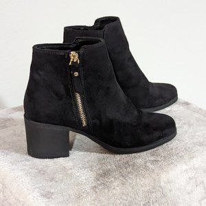 H&M Suede Black Ankle Boots Size 7